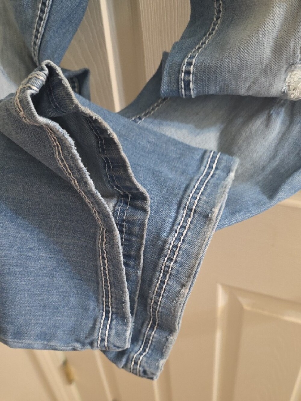 Ariya Light Blue Straight Leg Jeans - Picture 3 of 5